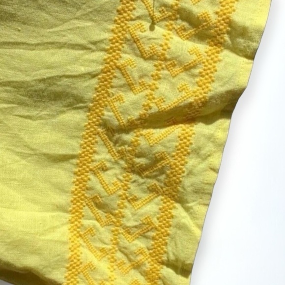 🌻Seafolly Brightfolk Yellow Embroidered Linen Top Size XS/S {NEW WITH TAGS!}. - Picture 6 of 10